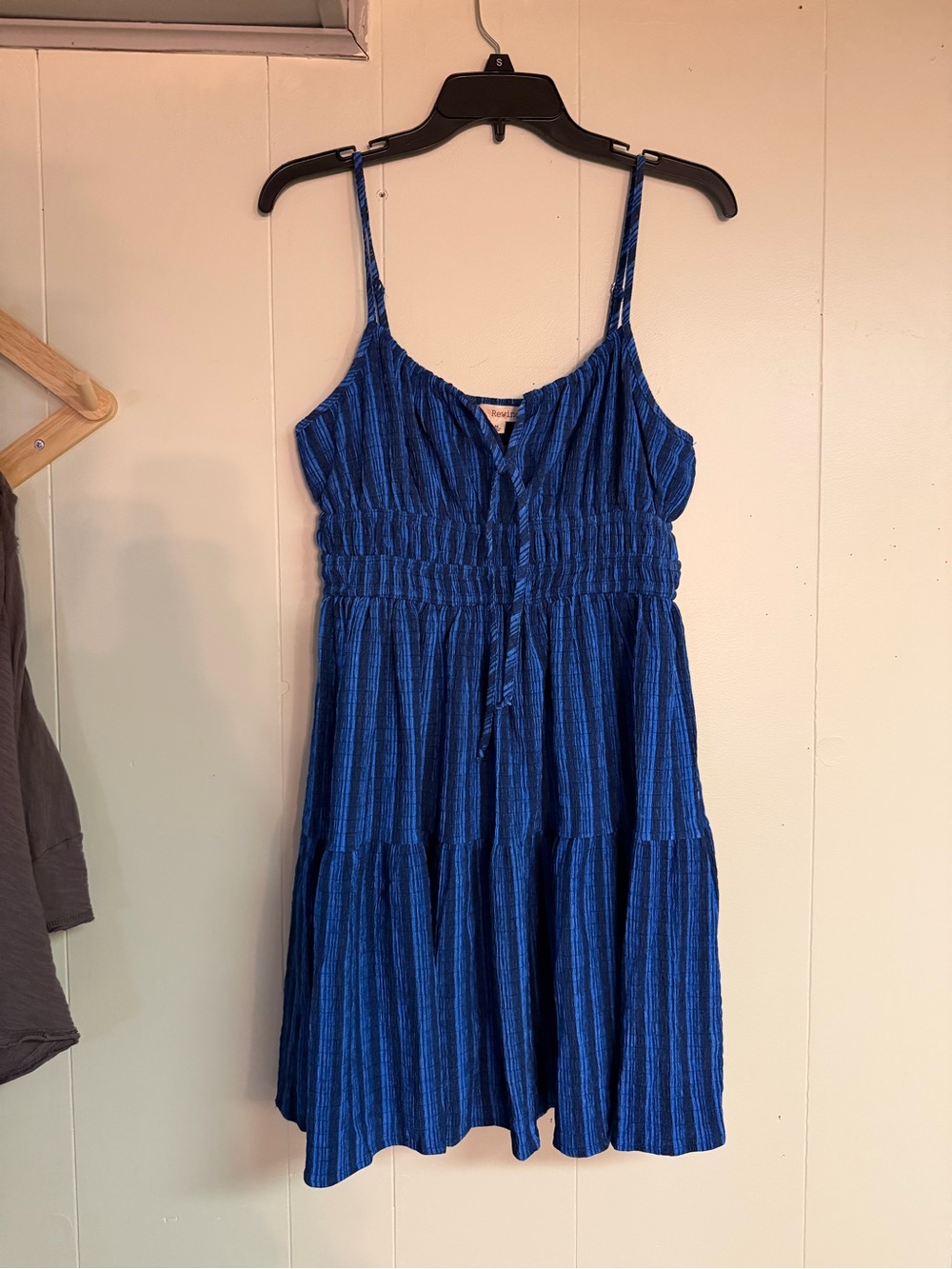 Rewind Blue Striped Spaghetti Strap Sundress